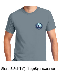 SPSPA Logo on Stone Blue T-Shirt Front Design Zoom