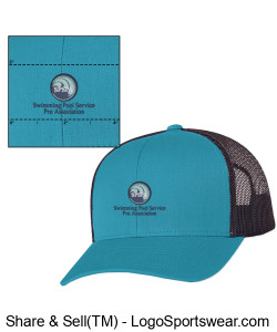 Trucker Cap Teal/Charcoal with SPSPA Logo Design Zoom