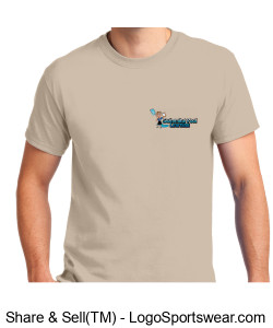 Swimming Pool Learning Logo on Sand T-Shirt Design Zoom